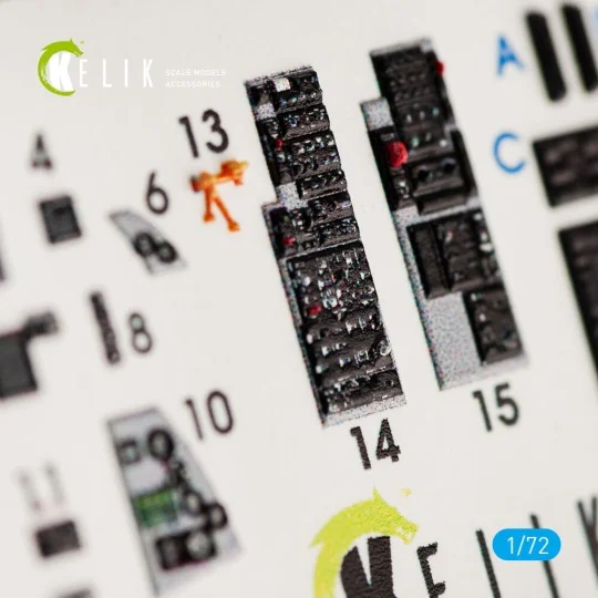 JASDF F-2A Fighter interior 3D decals for FineMolds kit - Kelik K72015