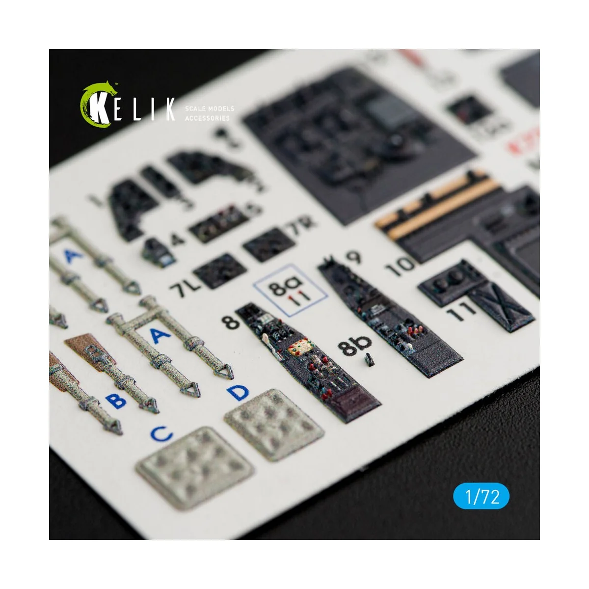Me-410 A-1/B-1 interior 3D decals for Fine Molds kit - Kelik K72020
