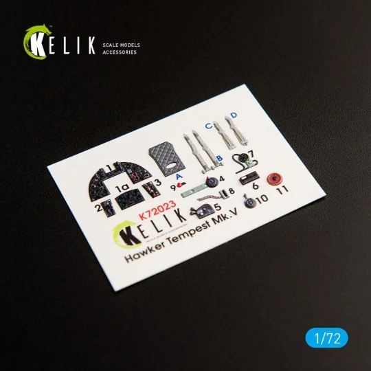 Hawker Tempest Mk.V interior 3D decals for Airfix kit, 1/72 - Kelik...