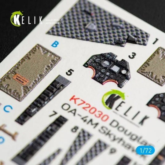 OA-4M Skyhawk interior 3D decals for Fujimi/Hobby 2000 kit - Kelik ...