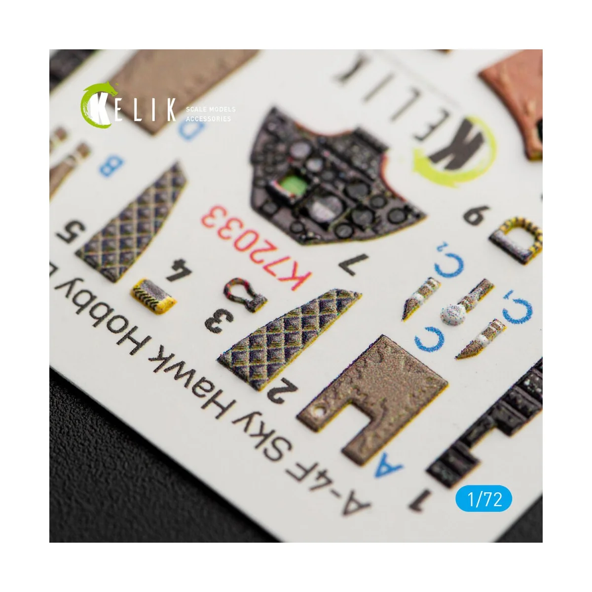 A-4F Skyhawk interior 3D decals for HobbyBoss kit, 1/72 - Kelik K72033 A-4F Skyhawk interior 3D decals for HobbyBoss kit, 1/72 - Kelik K72033