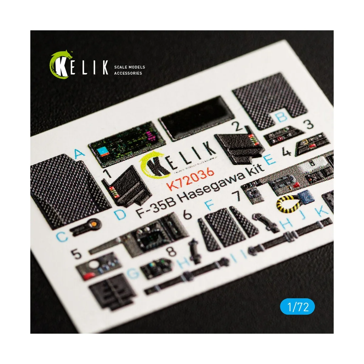 F-35B interior 3D decals for Hasegawa kit - Kelik K72036