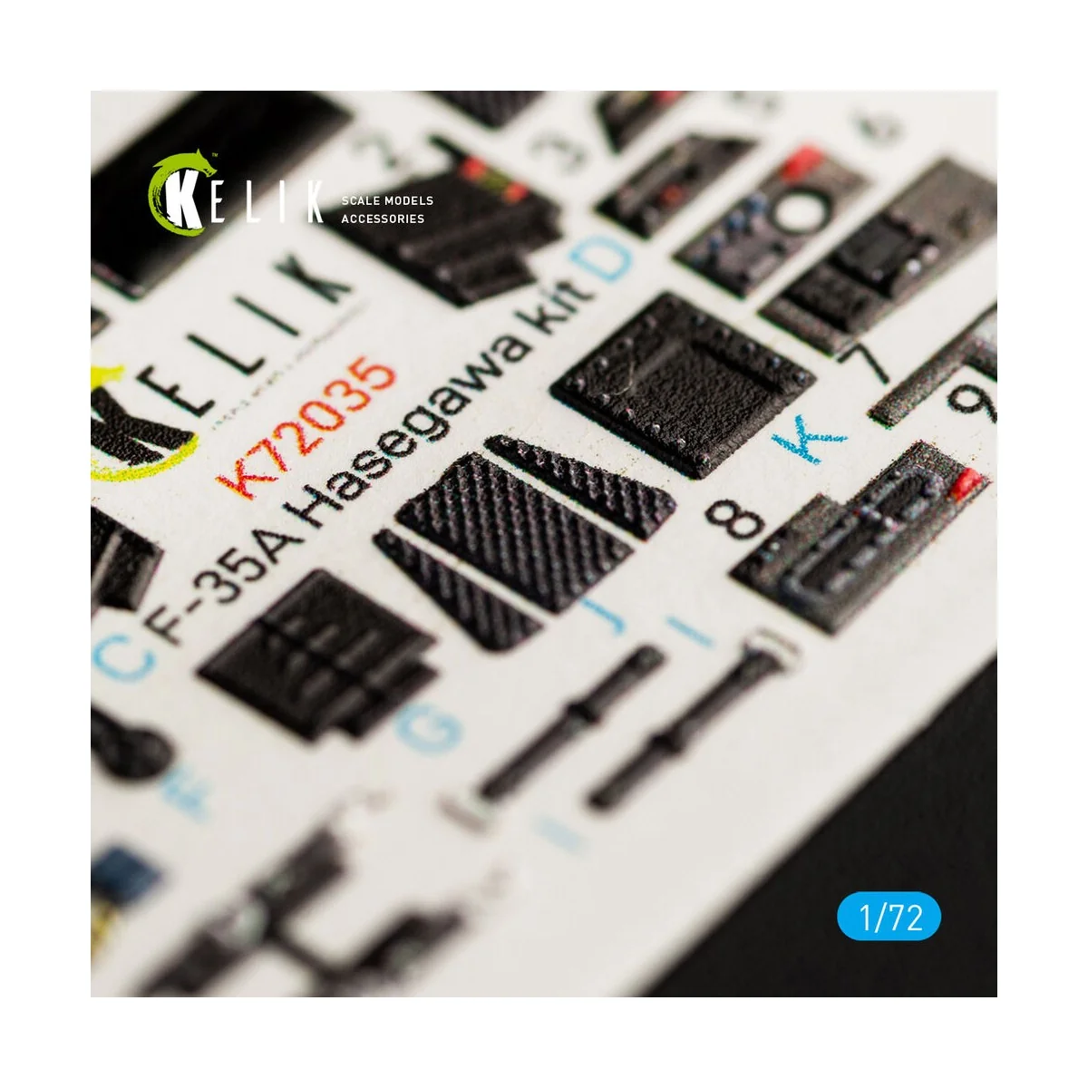 F-35A interior 3D decals for Hasegawa kit - Kelik K72035 F-35A interior 3D decals for Hasegawa kit - Kelik K72035