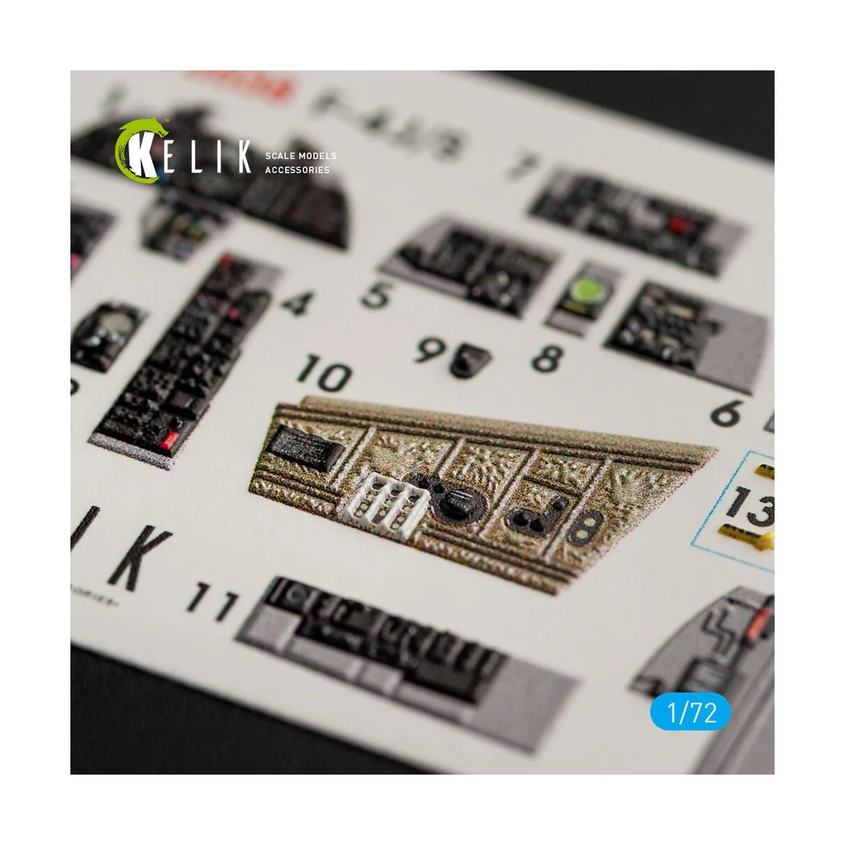 F-4J/S Phantom II interior 3D decals for Hasegawa kit, 1/72 - Kelik...