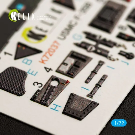 F-35B interior 3D decals for Academy kit, 1/72 - Kelik K72037 F-35B interior 3D decals for Academy kit, 1/72 - Kelik K72037