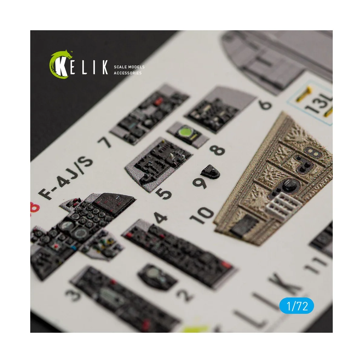 F-4J/S Phantom II interior 3D decals for Hasegawa kit, 1/72 - Kelik...