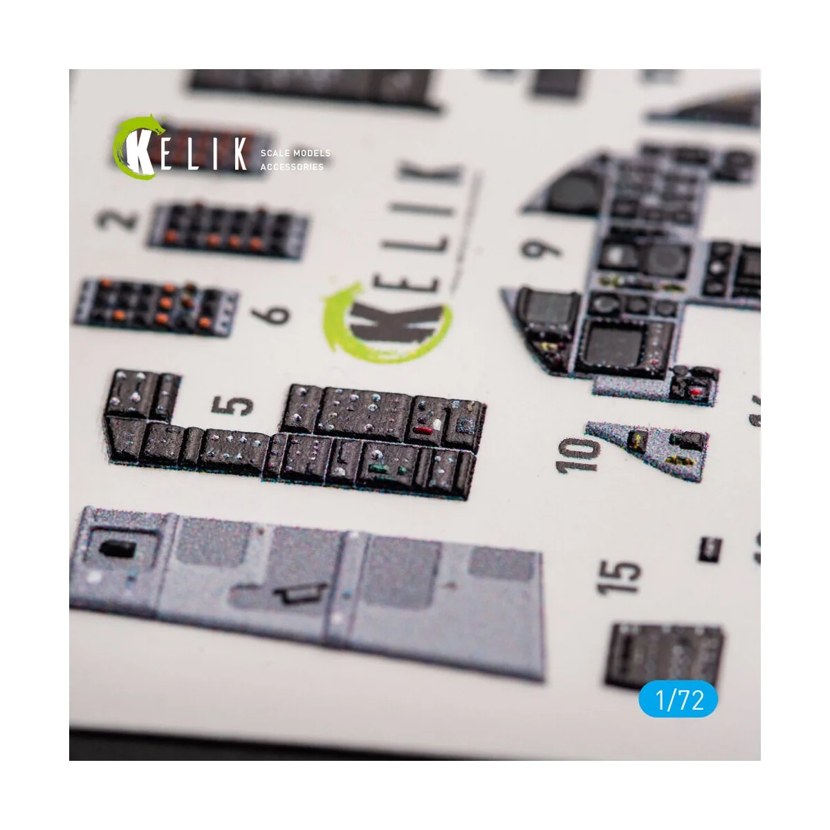 F-15C MSIP II Eagle interior 3D decals for GWH, 1/72 - Kelik K72048 F-15C MSIP II Eagle interior 3D decals for GWH, 1/72 - Kelik K72048