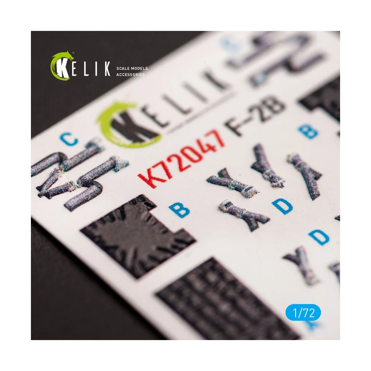 JASDF F-2B Fighter interior 3D decals for FineMolds kit, 1/72 - Kel...