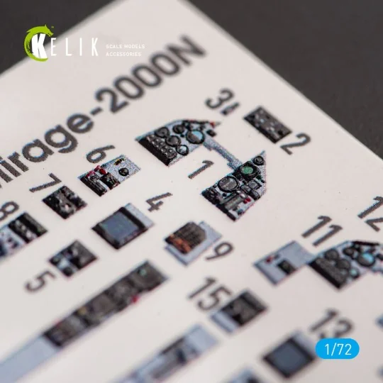 Mirage - 2000N - interior 3D decals for Dream Model kit, 1/72 - Kel... Mirage - 2000N - interior 3D decals for Dream Model kit, 1/72 - Kel...