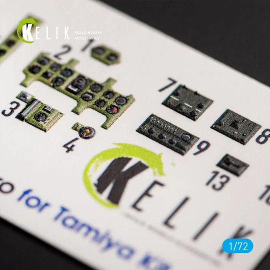 A6M3 Zero - interior 3D decals for Tamiya kit - Kelik K72049
