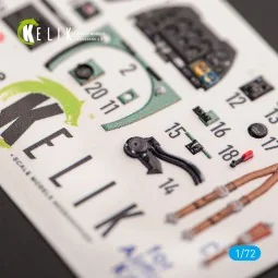 Spitfire F.Mk.22 - interior 3D decals for Airfix kit - Kelik K72050