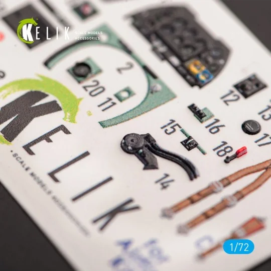 Spitfire F.Mk.22 - interior 3D decals for Airfix kit - Kelik K72050
