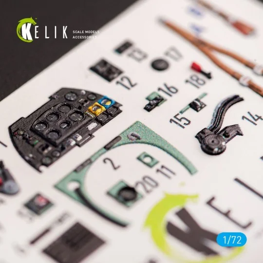 Spitfire F.Mk.22 - interior 3D decals for Airfix kit, 1/72 - Kelik ...
