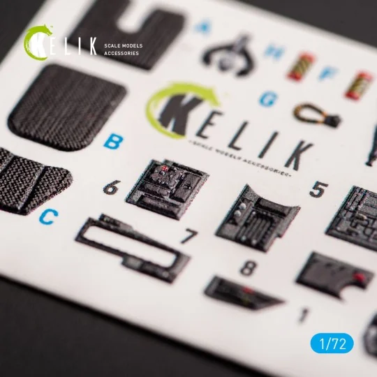 F-35A interior 3D decals for Tamiya kit, 1/72 - Kelik K72053