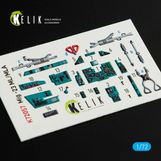 MiG-23 ML/MLA interior 3D decals for ClearProp kit - Kelik K72057