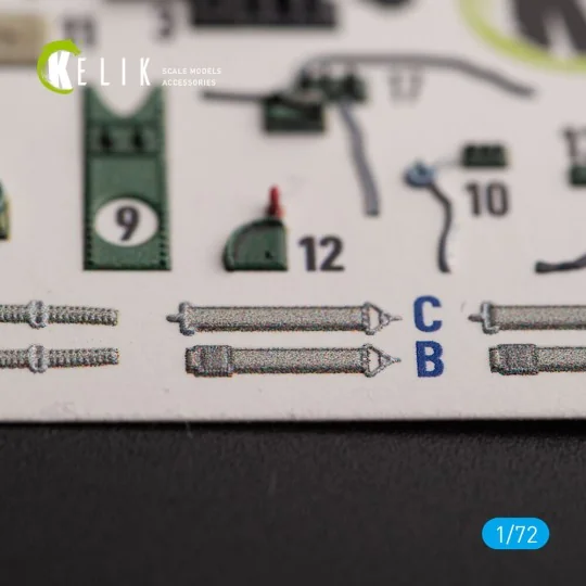 M6A1 Seiran/Nanzan interior 3D decals for Tamiya kit - Kelik K72060