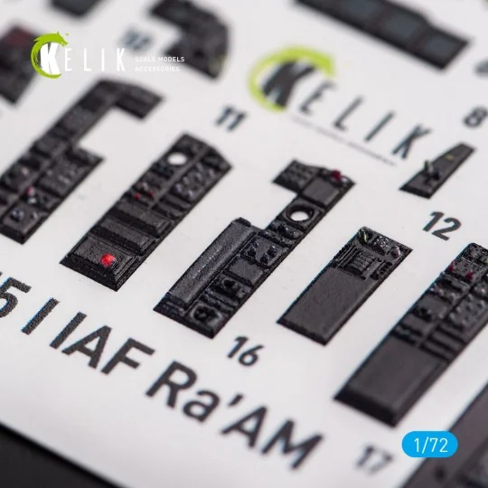 F-15I IAF Ra`am - interior 3D decals for GWH kit, 1/72 - Kelik K72054