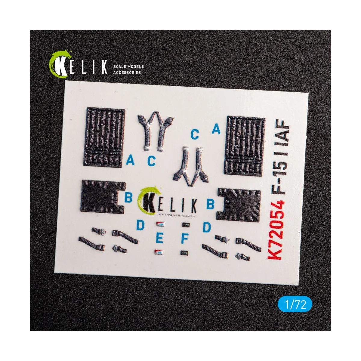F-15I IAF Ra`am - interior 3D decals for GWH kit, 1/72 - Kelik K72054