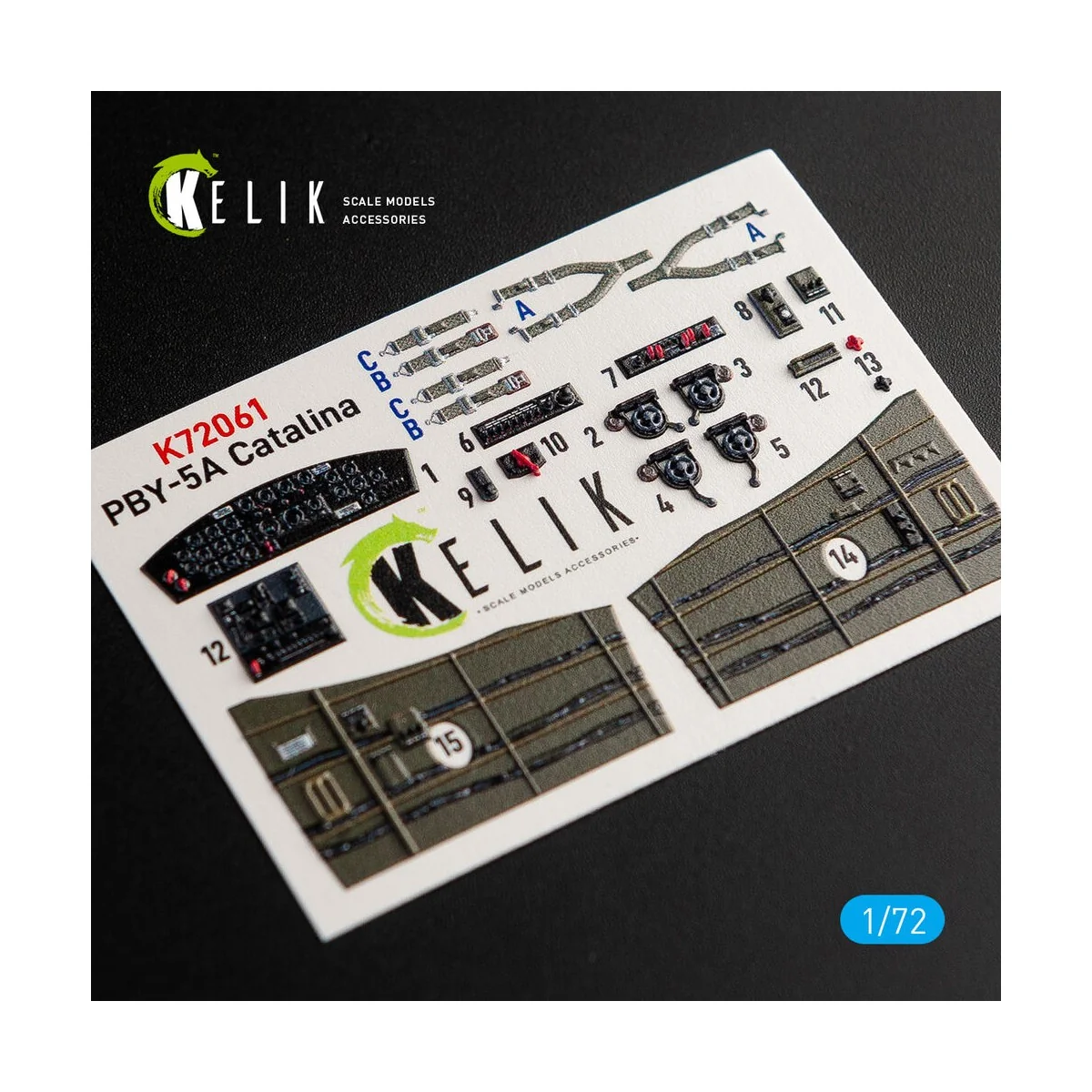 PBY-5A Catalina interior 3D decals for Academy kit, 1/72 - Kelik K7...
