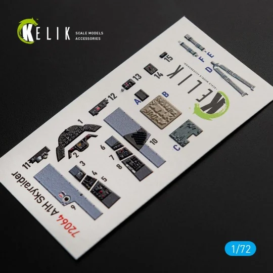 A1H Skyraider interior 3D decals for Hasegawa kit, 1/72 - Kelik K72064 A1H Skyraider interior 3D decals for Hasegawa kit, 1/72 - Kelik K72064