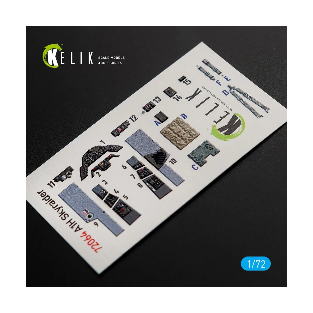 A1H Skyraider interior 3D decals for Hasegawa kit - Kelik K72064