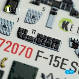 F-15E Strike Eagle interior 3D decals for Hasegawa kit - Kelik K72070