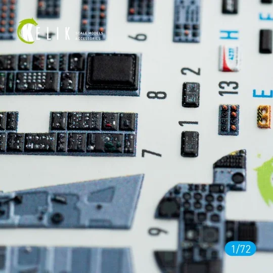 F-15J Eagle interior 3D decals for PLATZ kit - Kelik K72071 F-15J Eagle interior 3D decals for PLATZ kit - Kelik K72071