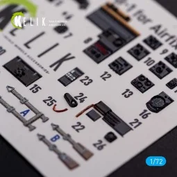 Messerschmitt Me410A-1 interior 3D decals for Airfix kit, 1/72 - Ke...