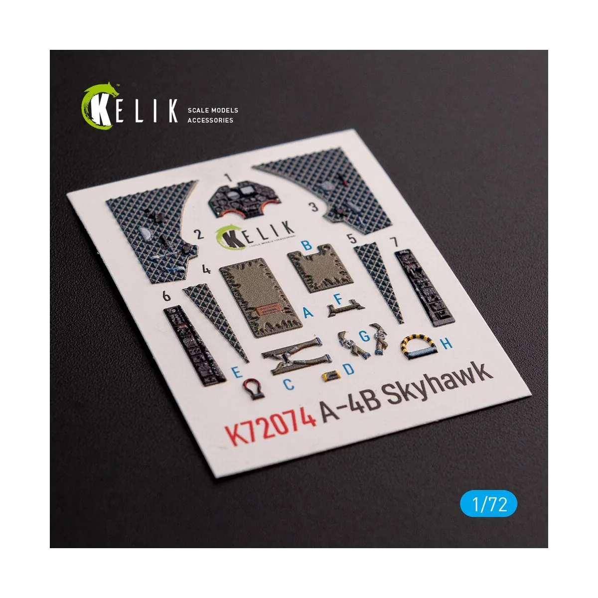A-4B Skyhawk interior 3D decals for Hobby 2000/Fujimi kit - Kelik K...