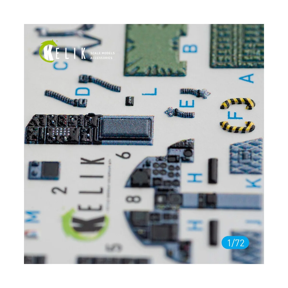 F-15C Strike Eagle interior 3D decals for Hasegawa kit, 1/72 - Keli...