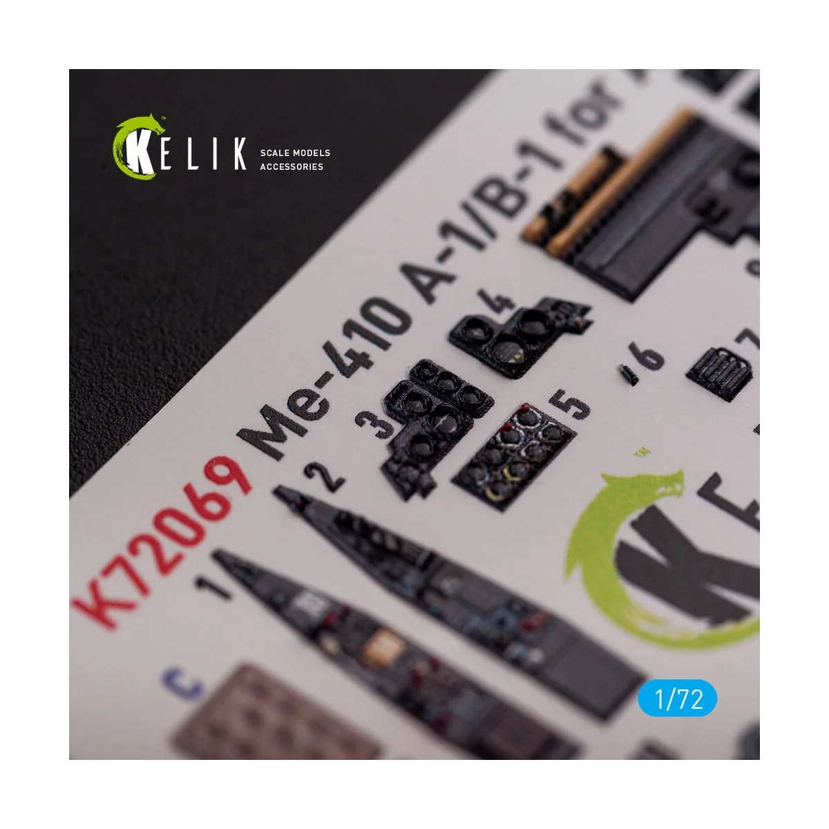 Messerschmitt Me410A-1 interior 3D decals for Airfix kit - Kelik K7...