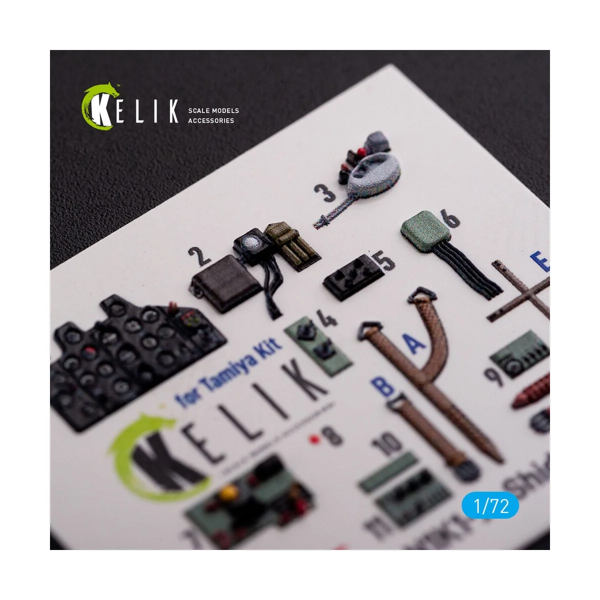 N1K1-Ja Shiden Type 11 interior 3D decals for Tamiya kit - Kelik K7...