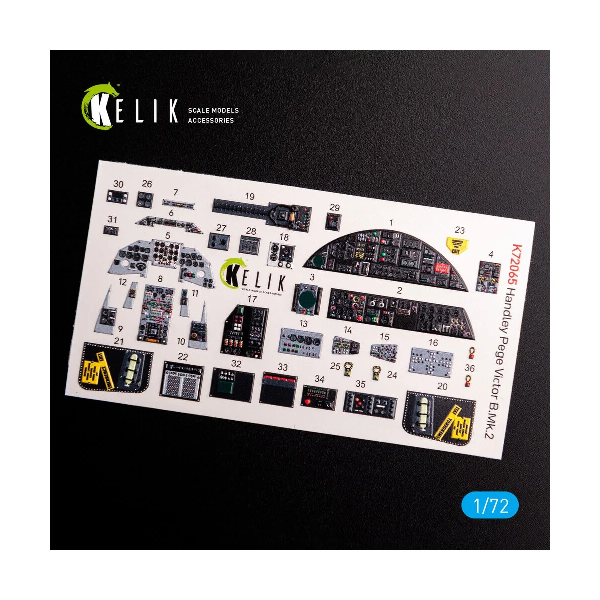 Handley Page Victor B Mk2 interior 3D decals for Airfix kit, 1/72 -...
