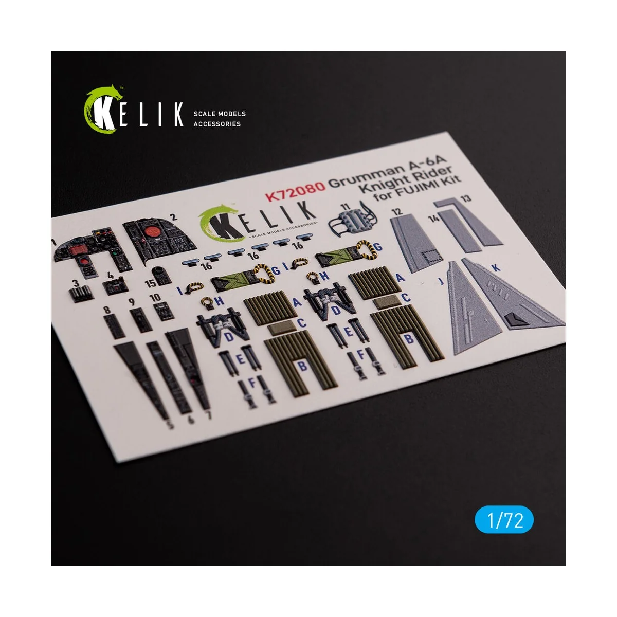 Grumman A-6A Knight Rider interior 3D decals for Fujimi kit - Kelik...