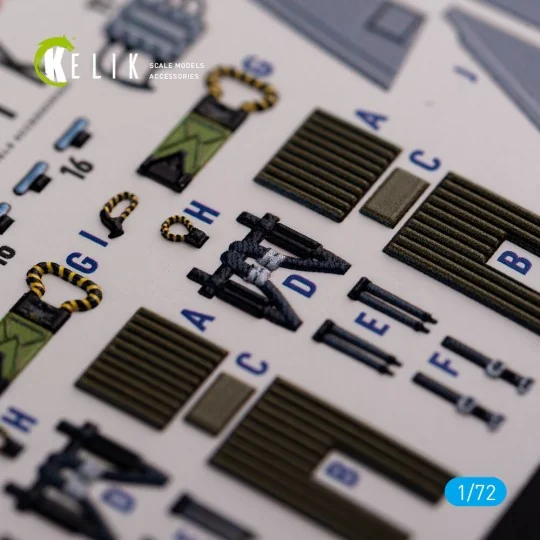 Grumman A-6A Knight Rider interior 3D decals for Fujimi kit, 1/72 -...