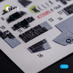 F-14A Tomcat - interior 3D decals for Hasegawa kit - Kelik K72085