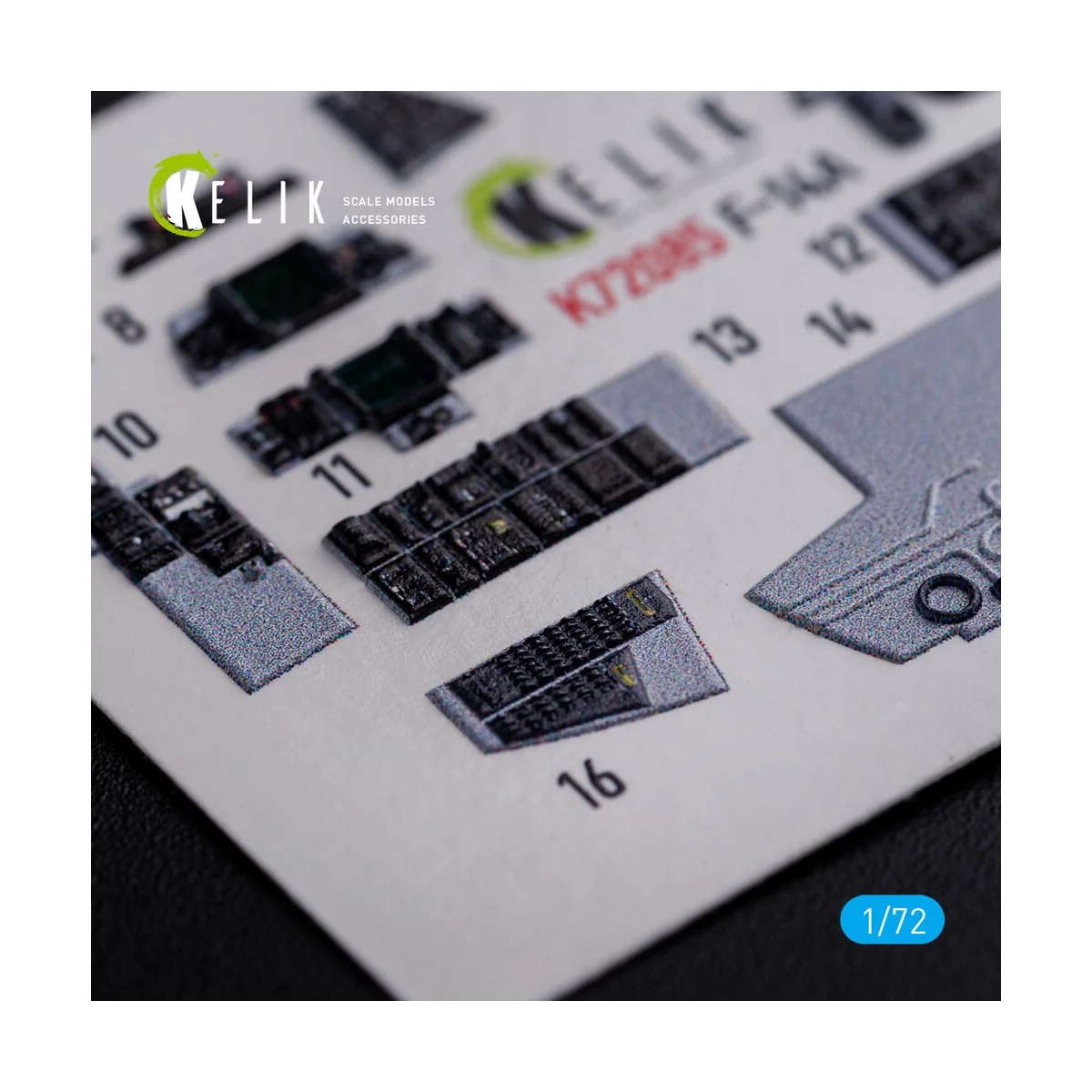 F-14A Tomcat - interior 3D decals for Hasegawa kit, 1/72 - Kelik K7...