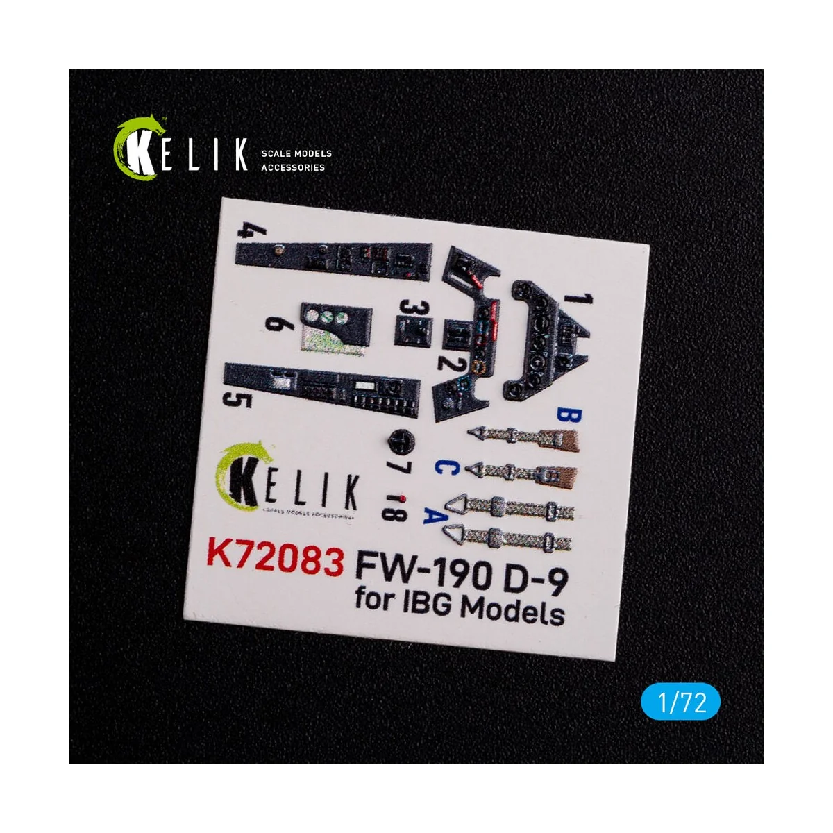 Fw 190 D-9 interior 3D decals for IBG Models kit - Kelik K72083