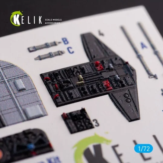 S-2A Tracker interior 3D decals for Hasegawa kit, 1/72 - Kelik K72082