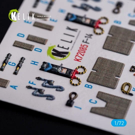 F-14A Tomcat - interior 3D decals for Hasegawa kit, 1/72 - Kelik K7...