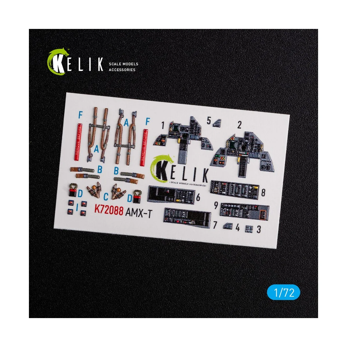 AMX-T interior 3D decals for Italeri kit, 1/72 - Kelik K72088