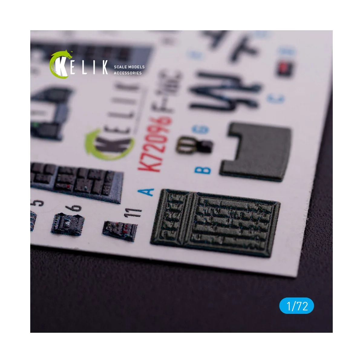 F-16C - interior 3D decals for Hasegawa kit, 1/72 - Kelik K72096