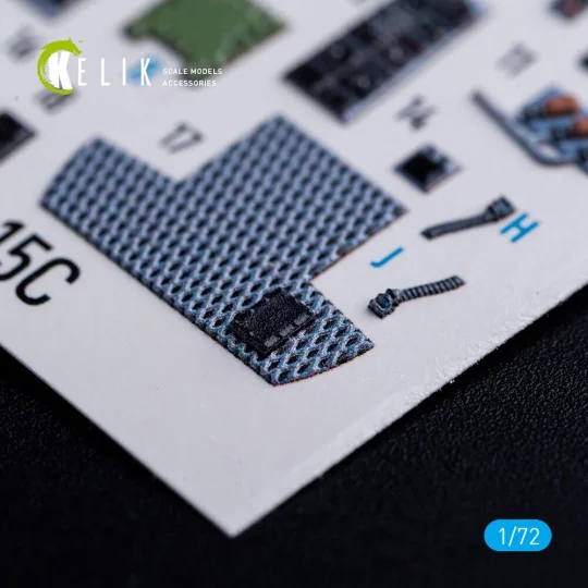 F-15C - interior 3D decals for FineMolds kit, 1/72 - Kelik K72091