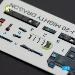 J-20 Mighty Dragon - interior 3D decals for Dream Model kit, 1/72 -...