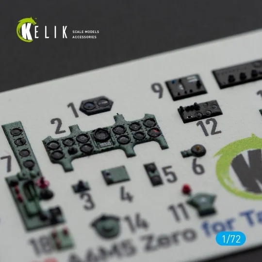 A6M5 Zero - interior 3D decals for Tamiya kit, 1/72 - Kelik K72099