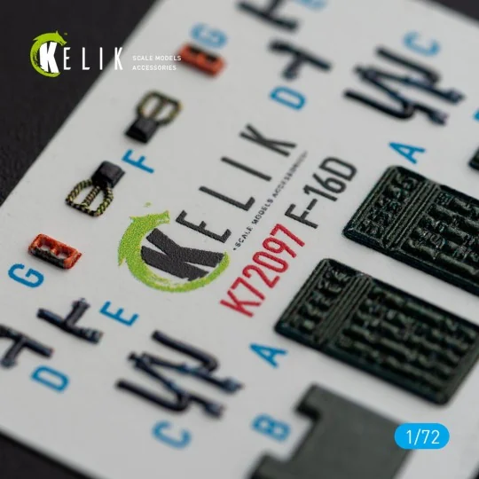 F-16D interior 3D decals for Revell kit - Kelik K72097 F-16D interior 3D decals for Revell kit - Kelik K72097