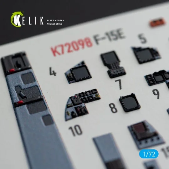 F-15E - interior 3D decals for GWH kit - Kelik K72098