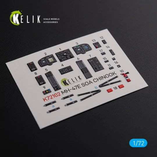 MH-47E interior 3D decals for Italeri kit, 1/72 - Kelik K72102