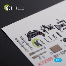 BF109 G-6 interior 3D decals for Tamiya kit - Kelik K72105