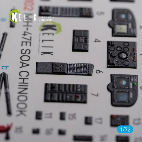 MH-47E interior 3D decals for Italeri kit, 1/72 - Kelik K72102